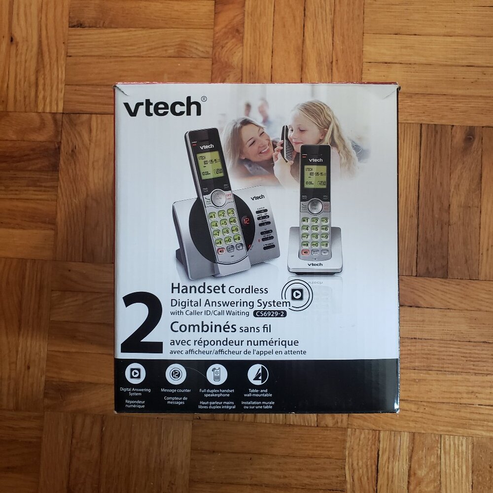 Like new - Vtech 2 Handset Cordless Phones Digital Answering System